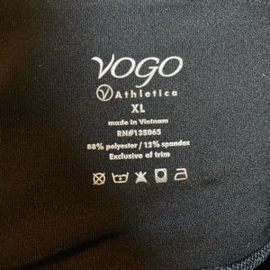 Vogo Athletica Black Capri Leggings 